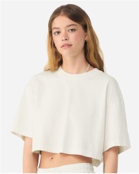 BELLA CANVAS 6882GD Women's Heavyweight Garment-Dyed Cropped Tee – 6.5 oz. 100% Airlume Ring-Spun Cotton Women's Garment-Dyed Crop Tee | Each Garment Unique