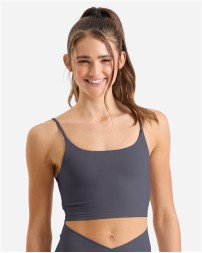 TriDri TD650 Women's Luxe Bra – 70/30 Recycled Nylon/Elastane Longline Scoop-Neck Sports Bra | XS–2XL