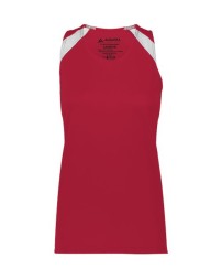 Augusta Sportswear 348 Women's Overspeed Track Jersey – 100% Polyester Color Secure® Wicking Racerback Jersey