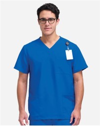 Hanes HMB002 Men's V-Neck 3 Pocket Scrub Top – 4.5 oz. 100% Polyester Cool Comfort® | S–5XL
