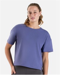 Holloway 223391 Women's Effortless T-Shirt – Soft Micro Terry Relaxed Boxy Short Sleeve Crewneck Tee | XS–3XL