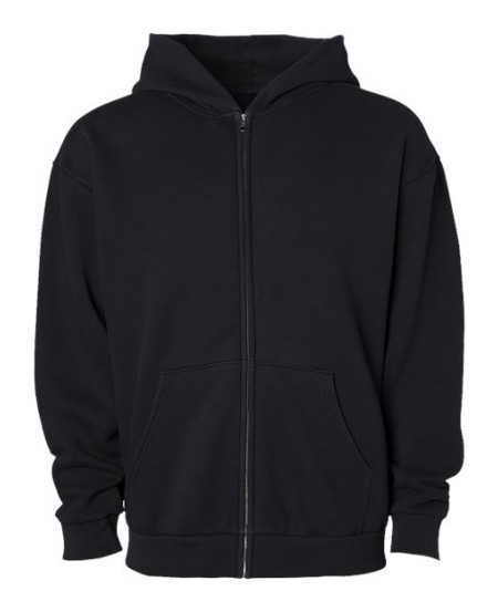 Independent Trading IND280ZIP Avenue Midweight Full-Zip Hoodie – 8.5 oz. 80/20 Ring-Spun Cotton/Polyester | XS–3XL