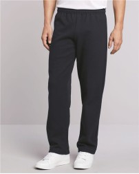 Gildan 18400 Unisex Heavy Blend™ Open-Bottom Sweatpants – 8 oz. 50/50 Cotton/Polyester | Covered Elastic Waistband Drawcord | Slightly Tapered Open Bottom | Differential Rise | OEKO-TEX