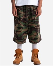 Shaka Wear SHLFBS Baggy Fleece Shorts - 60/40 Cotton/Poly Super Baggy Below-Knee Length | S-3XL