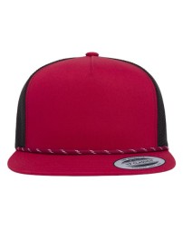 YP Classics 6006BD Classic Five-Panel Trucker Rope Cap – 74/26 Polyester/Cotton | Flat Bill | High-Profile | OSFA