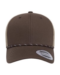 YP Classics 6606BD Retro Trucker Rope Cap – 74/26 Polyester/Cotton | 6-Panel Mid-Profile | Permacurv® Bill | OSFA