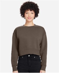 Lane Seven LS88004 Women's Relaxed Cropped Crewneck Sweatshirt – 9.5 oz. 320 GSM 80/20 Combed Cotton/Recycled Poly | XS–3X