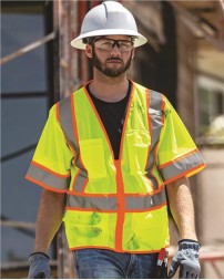 Kishigo 1242-1243 Unisex Ultra-Cool Six-Pocket Mesh Surveyors Vest – Unisex safety vest (surveyors) | S–5XL | ANSI/ISEA 107 Type R Class 3