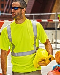 Kishigo 9110-9111 Unisex High-Performance Microfiber T-Shirt – Unisex Short-Sleeve Hi-Vis T-Shirt | M–5XL | ANSI/ISEA 107-2015/2020 Type R Class 2