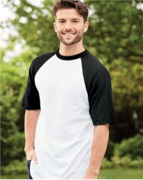 Augusta Sportswear 423 Unisex Raglan Baseball Jersey – 4.8 oz. 50/50 Cotton/Poly Knit | S–3XL