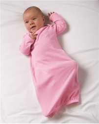 Rabbit Skins 4406 Infant Baby Rib Layette – 5 oz. 100% CRSC 1x1 Baby Rib with Mitten Cuffs | Newborn Only