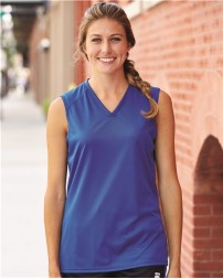 Badger 4163 Women's B-Core Sleeveless T-Shirt – 3.5 oz. 100% Polyester Women's Sleeveless V-Neck Athletic Tee | XS–2XL