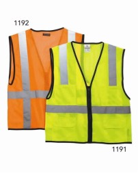 Kishigo 1191-1192 Unisex Economy Mesh 6-Pocket Vest – Unisex safety vest | S/M–4/5XL (dual sizes) | ANSI/ISEA 107-2015/2020 Type R Class 2