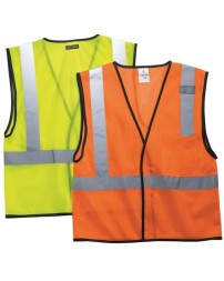 Kishigo 1193-1194 Unisex Economy Single Pocket Hook-and-Loop Mesh Work Work Vest – Unisex safety vest | S/M–4/5XL (dual sizes) | ANSI/ISEA 107-2015/2020 Type R Class 2