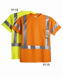 Kishigo 9118-9119 Unisex Class 3 T-Shirt – Unisex Short-Sleeve Hi-Vis T-Shirt | M–5XL | ANSI/ISEA 107-2015/2020 Type R Class 3