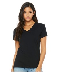 BELLA CANVAS 6405 Women's Relaxed Jersey V-Neck Tee – 4.2 oz. 100% Airlume Cotton Relaxed-Fit Women's V-Neck Short-Sleeve Tee