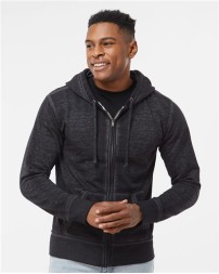 J. America 8916 Men's Vintage Zen Fleece Full-Zip Hooded Sweatshirt – 7 oz. Men's full-zip hoodie | S–3XL
