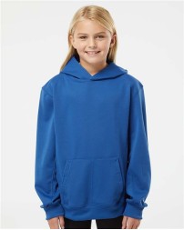 Badger 2454 Youth Performance Fleece Hooded Sweatshirt – 7 oz. 100% Polyester Moisture-Management Youth Performance Hoodie | XS–XL