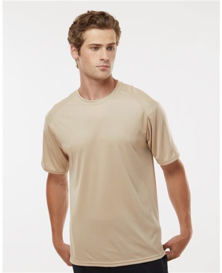Badger 4120 Men's B-Core Sport Shoulders T-Shirt – 3.5 oz. 100% Polyester Color-Block Athletic Tee | XS–5XL