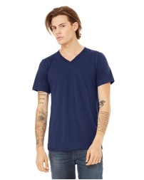 BELLA + CANVAS 3415 Unisex Triblend V-Neck Tee – 3.8 oz. 50/25/25 Poly/Airlume Cotton/Rayon Short-Sleeve V-Neck Tee | XS–2XL