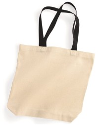 Liberty Bags 8868 Natural Tote with Contrast-Color Handles – 10 oz./yd², 100% cotton canvas | 15
