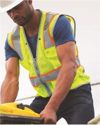 Kishigo 1510-1511 Unisex Premium Brilliant Series Heavy-Duty Class 2 Vest – Unisex safety vest | S–5XL | ANSI Type R Class 2