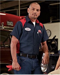 Red Kap SP28 Men's Short Sleeve Motorsports Shirt – 4.25 oz. 65/35 Poplin, Color-Block, Touchtex | Multiple Colors