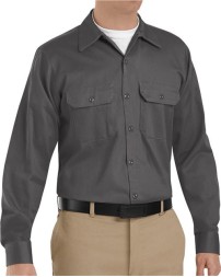 Red Kap SC70 Men's Deluxe Heavyweight Cotton Shirt – 8.5 oz. 100% Cotton Twill, Flap Pockets, Wrinkle-Resistant