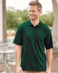 JERZEES 436MPR Men's SpotShield 50/50 Polo with Pocket – 5.4 oz. Men's polo shirt | S–5XL