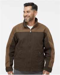 DRI DUCK 5089 Men’s Horizon Boulder Cloth™ Canvas Jacket – 12 oz. Quarry-Washed 100% Cotton Canvas | Nylon Quilted 3 oz. Polyfill | Funnel Collar