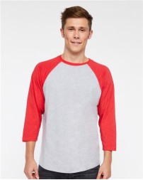 LAT 6930 Men's Baseball Fine Jersey Three-Quarter Sleeve Tee – Men's 4.5 oz./yd² Three-Quarter Sleeve Baseball Tee | S–3XL