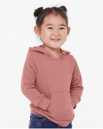 BELLA + CANVAS 3719T Toddler Sponge Fleece Pullover Hoodie Sweatshirt – 8 oz. 52/48 Airlume Cotton/Poly Fleece Toddler Hoodie | 2T–5T