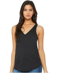 BELLA CANVAS 8805 Women's Flowy V-Neck Tank – 3.7 oz. 65/35 Poly/Viscose Women's Flowy V-Neck Tank Top | Curved Hem, Relaxed Drapey Fit