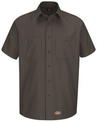 Dickies WS20T Men’s Tall Short Sleeve Work Shirt – 5.25 oz. 60/40 Cotton/Polyester Canvas | Tall Sizing