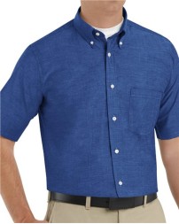 Red Kap SR60 Men's Executive Oxford Dress Shirt – 4.75 oz. 60/40 Combed Cotton/Polyester, Short Sleeve | Multiple Colors