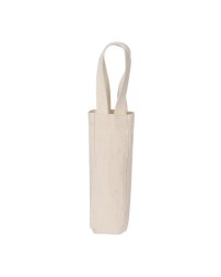 Liberty Bags 1725 Single Bottle Wine Tote – 10 oz./yd², 100% cotton canvas | Single 750mL bottle