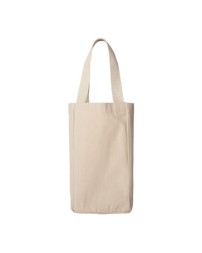 Liberty Bags 1726 Double Bottle Wine Tote – 10 oz./yd², 100% cotton canvas | Two 750mL bottles