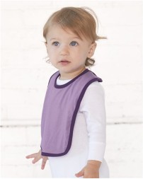 Rabbit Skins 1004 Infant Contrast Trim Premium Jersey Bib – 5.5 oz. CRSC Jersey with Contrast Binding | One Size