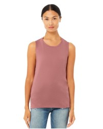 BELLA CANVAS 8803 Women's Flowy Scoop Muscle Tank – 3.7 oz. 65/35 Poly/Viscose Women's Flowy Muscle Tank | Low-Cut Armhole, Curved Hem | Multiple Fabric Variations by Color