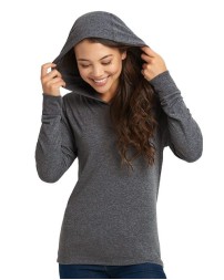 Next Level 6021 Unisex Triblend Hooded Long Sleeve Pullover T-Shirt – 4.3 oz. 50/25/25 Poly/Cotton/Rayon Hooded Tee | XS–2XL