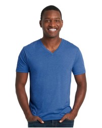 Next Level 6040 Men's Triblend V-Neck T-Shirt – 4.2 oz. 50/25/25 Poly/Cotton/Rayon Heather V-Neck Tee | S–2XL