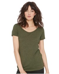 Next Level 6730 Women's Triblend Scoop Neck T-Shirt – 4.3 oz. 50/25/25 Poly/Cotton/Rayon Women's Scoop Tee | S–2XL