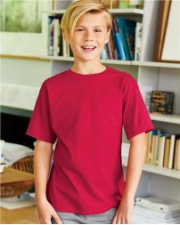 Hanes 498Y Youth Perfect-T T-Shirt – 4.5 oz. US Grown Ring-Spun Cotton Youth Tee | XS–XL