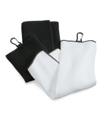 Carmel Towel Company C1717MTC Fairway Golf Towel – 270 gsm 85/15 Polyester/Polyamide Microfiber Trifold Golf Towel | 17” x 17”