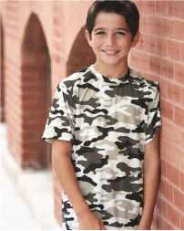 Badger 2181 Youth Camo T-Shirt – 100% Sublimated Polyester Moisture-Management Youth Performance Tee with Traditional Camo Print | XS–XL