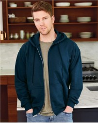 Hanes F280 Ultimate Cotton Full-Zip Hooded Sweatshirt – Unisex 10 oz. 90/10 Cotton/Poly Full-Zip Hoodie