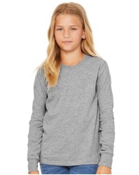 BELLA + CANVAS 3501Y Youth Jersey Long Sleeve Tee – 4.2 oz. Airlume Cotton Retail-Fit Youth Long-Sleeve Tee | S–XL