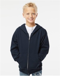 Independent Trading Co. SS4001YZ Youth Midweight Full-Zip Hooded Sweatshirt – 8.5 oz. Youth Full-zip hoodie | S–XL (Youth)