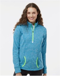 J. America 8617 Women’s Cosmic Fleece Quarter-Zip Pullover – 7 oz. Women’s Quarter-zip pullover | S–3XL
