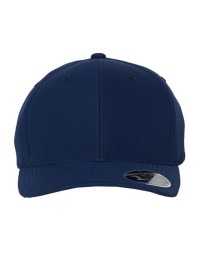 Flexfit 110P 110® Cool & Dry Mini-Piqué Cap – 100% Polyester | Hybrid Technology: Moisture-Management + Water Repellent | Structured Six-Panel Mid-Profile | Permacurv® Visor | D-Ring Hook-and-Loop